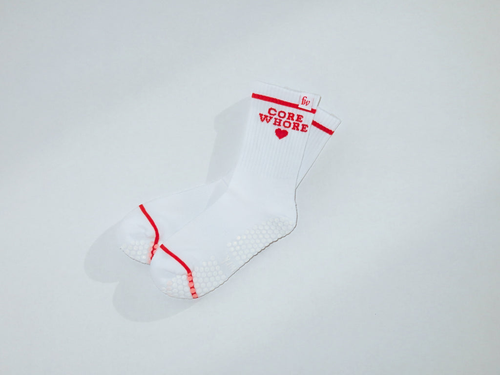 Core Wh*re grip socks for pilates and barre, Footwrk