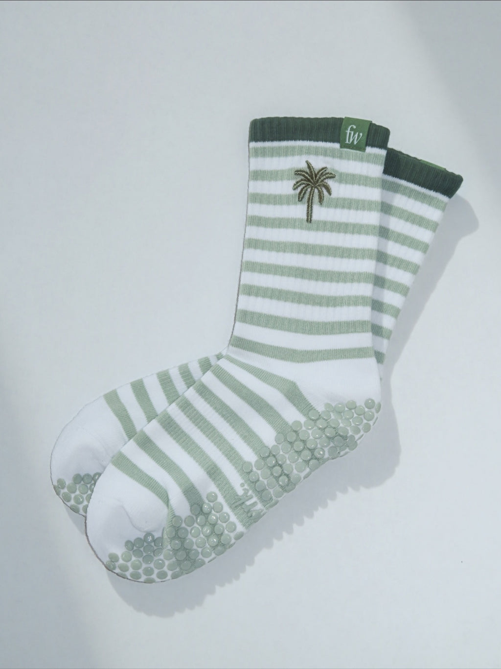 Palm Trees grip socks for pilates and barre, Footwrk