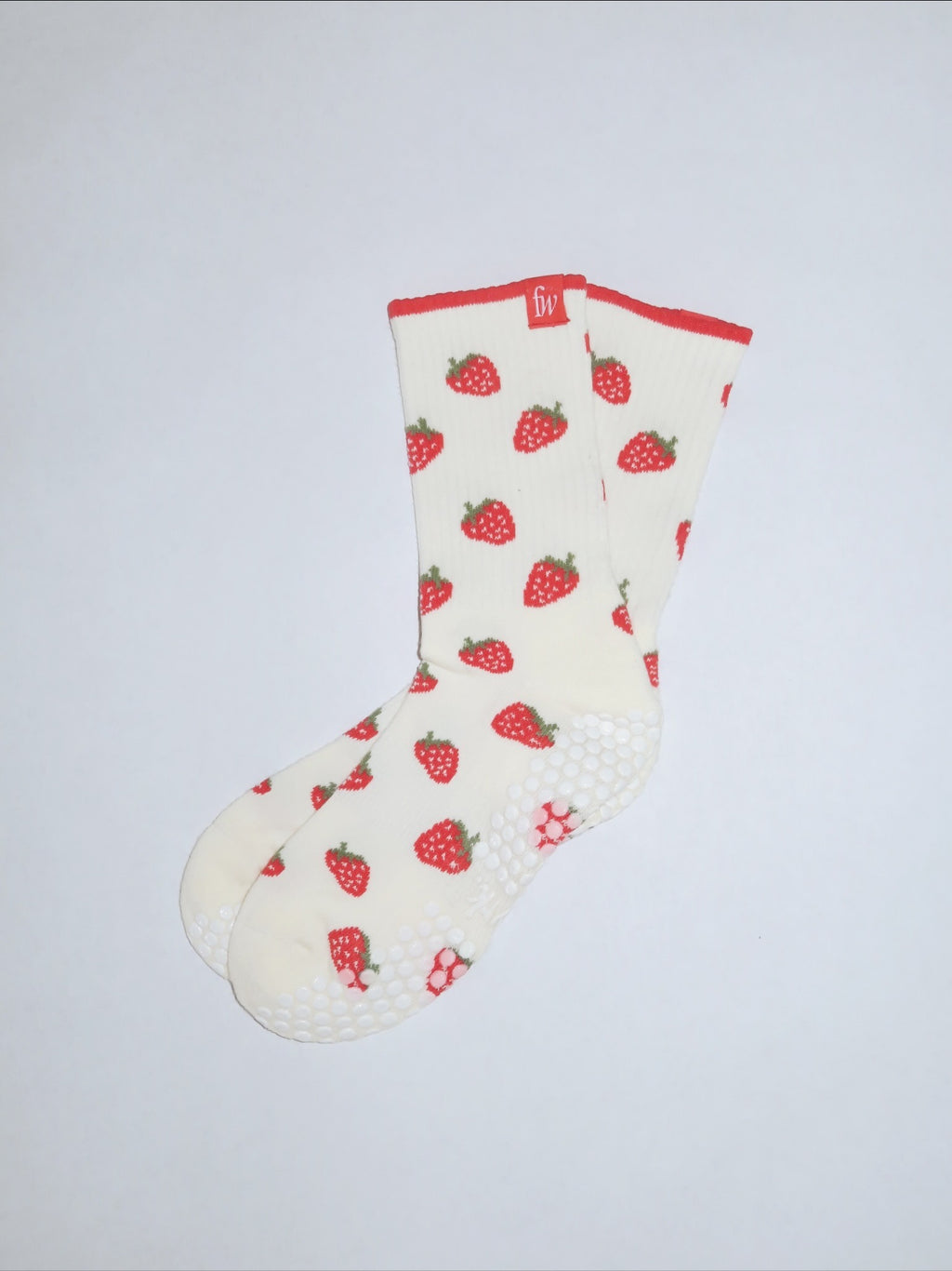 Strawberry Fields grip socks for pilates and barre, Footwrk